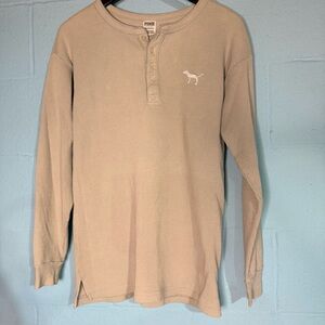VS PINK Waffle Henley Top